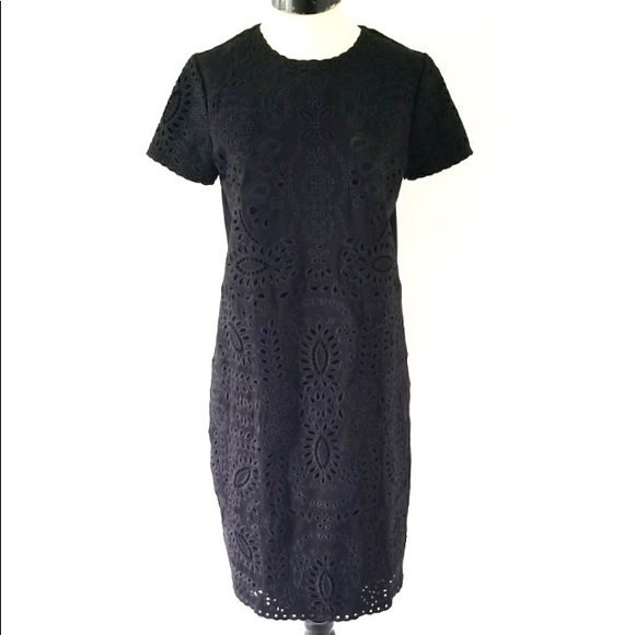 J. McLaughlin Dresses & Skirts - J. McLaughlin ponte knit eyelet a-line dress NEW